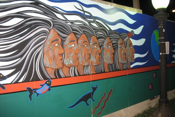 Photo of the 700 foot long mural titled "All my relations" in Allan Gardens. Photo: Karen Nickel / The Dialog