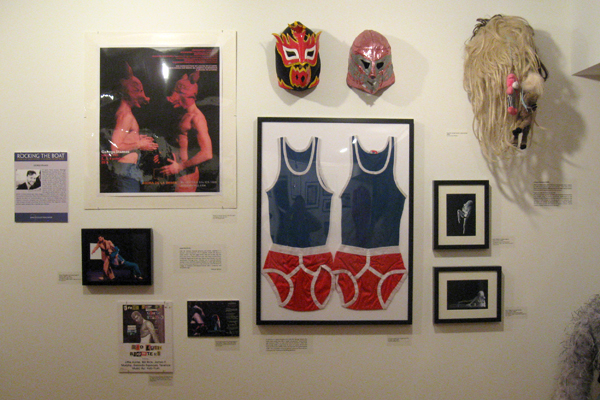 Artifacts related to works by Montreal dance artist George Stamos on display at the Canadian Lesbian & Gay Archives. Photo: Rachel Levitt/The Dialog