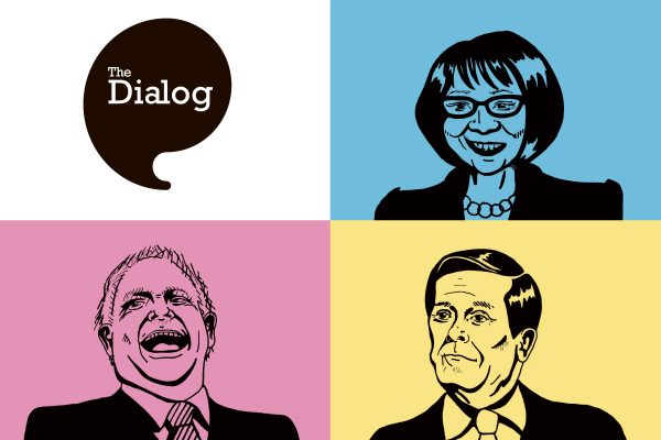 Illustration of Olivia Chow, Doug Ford and John Tory by Sam Bullis/The Dialog