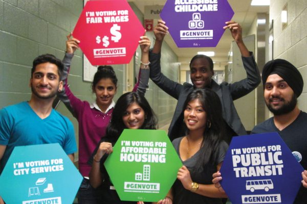 George Brown College students are part of the Generation Vote campaign. Photo provided by Michelle Pettis