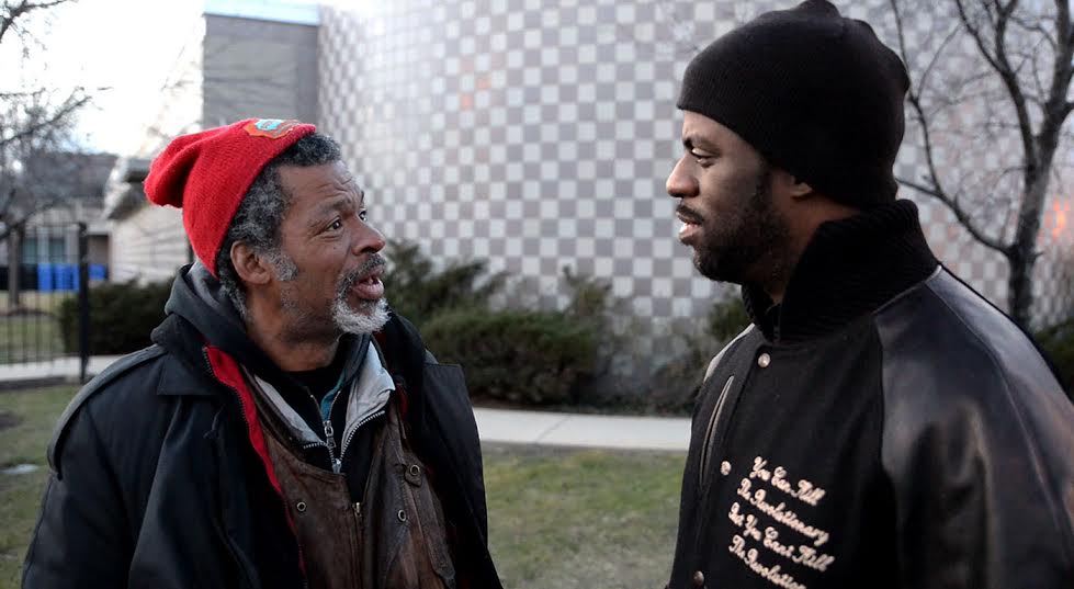 Rapper Che "Rhymefest" Smith (right) with his father Brian Tillman