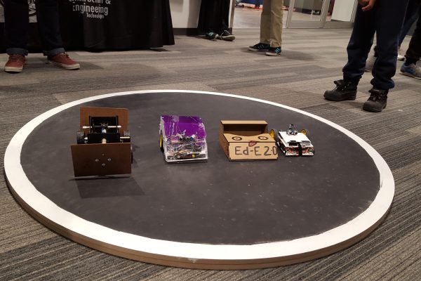 The Sumo wrestling robots of Casa Loma campus. Photo: Charlotte Cameron / The Dialog