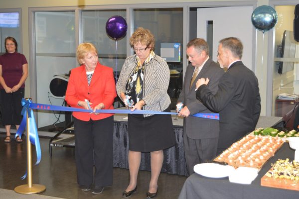 GBC president Anne Sado cuts the ribbon on the renovated library learning commons at Casa Loma campus. Photo: Alex Resendes / The Dialog