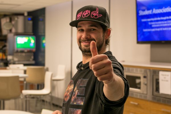 ASL club president Paul Bourgeois encourages students to learn about Deaf culture,and is advocating for Deaf students at George Brown College. File photo: Jelani Woods / The Dialog