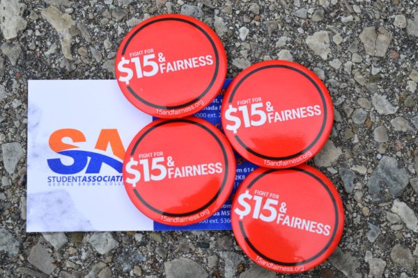 The Student Association of George Brown College is raising it's minimum wage to $15 per hour. Photo: Steve Cornwell / The Dialog