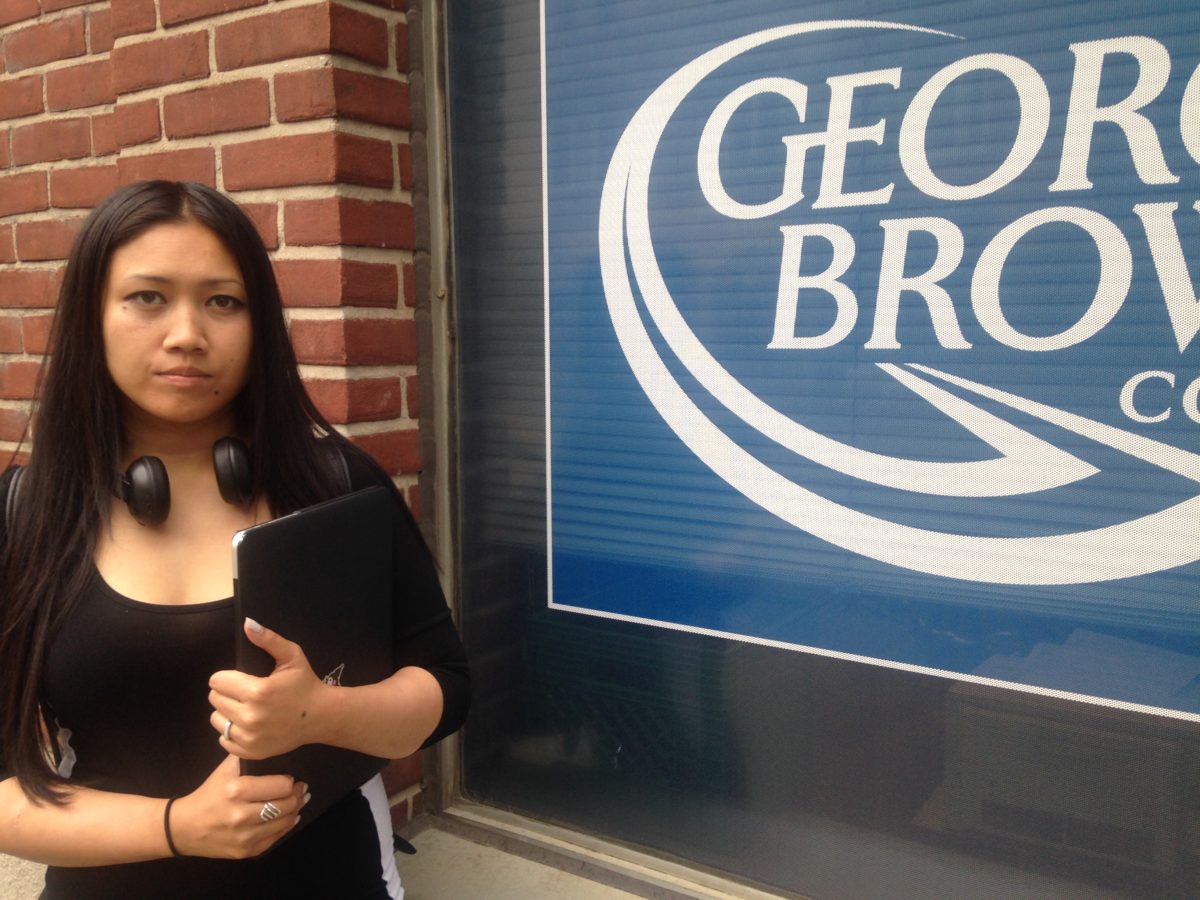 Anna Oliveros couldn't find a place she could afford so moved back into her parents' house in Scarborough which meant a two-hour commute each way. Photo: Megan Kinch / The Dialog