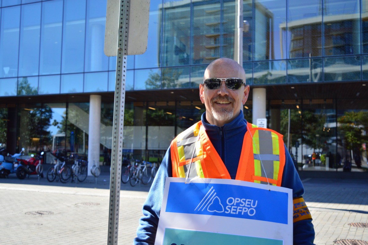 Paul Petrie, professor on strike at George Brown College