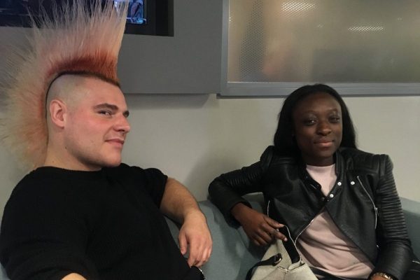 Jeremy Worrall (left) is running for the arts, design and information technology representative. Brenda Agyei (right) is a candidate for director of operations. Photo courtesy of the SA elections team.